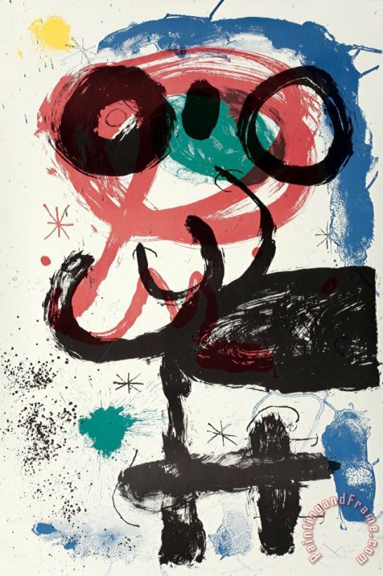 Joan Miro La Vendangeuse, 1964 Art Painting