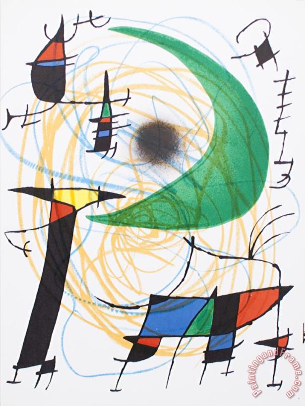Litografia Original V painting - Joan Miro Litografia Original V Art Print