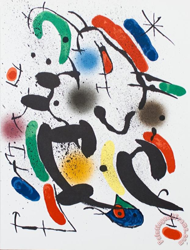 Litografia Original Vi painting - Joan Miro Litografia Original Vi Art Print