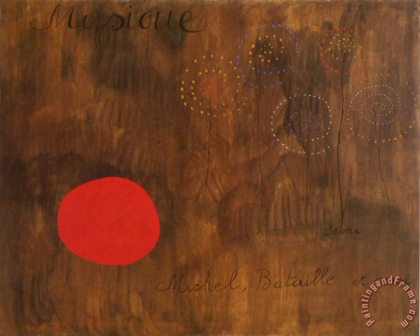 Joan Miro Musique Seine Michel Bataille Et Moi Art Painting