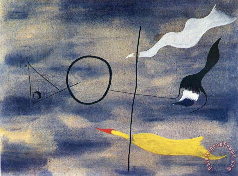 Painting, 1925 painting - Joan Miro Painting, 1925 Art Print