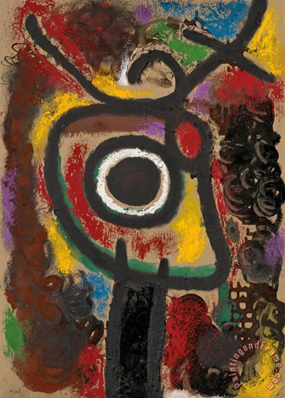 Joan Miro Personnage Et Oiseau, 1963 Art Painting