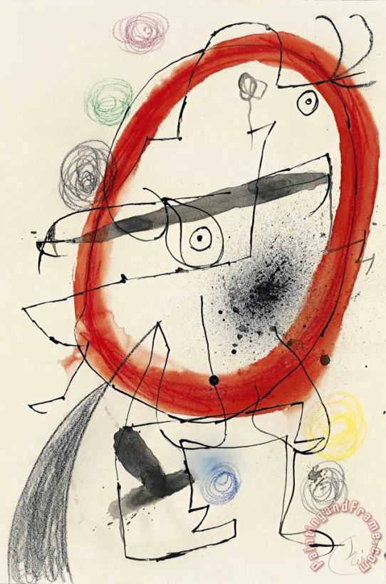 Joan Miro Personnage, Oiseaux, 1971 1976 Art Print