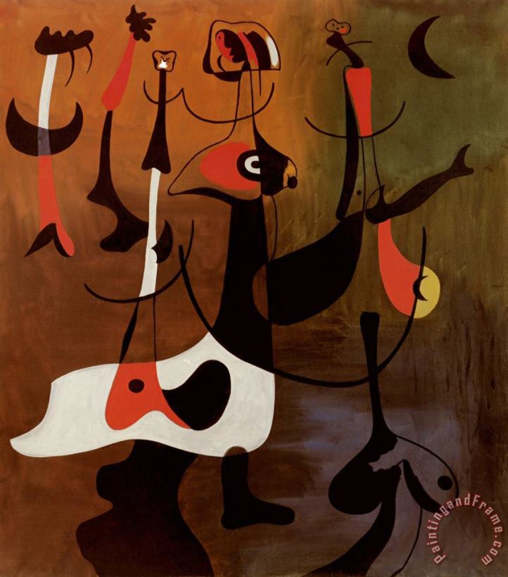 Joan Miro Personnages Rythmiques 1934 Art Print