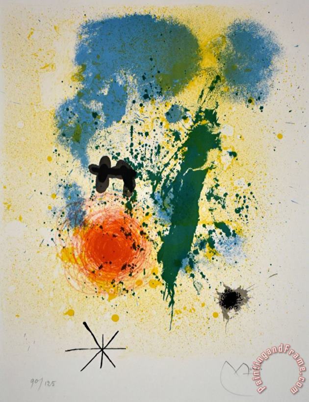 Preface, From 52 Affiches, 1963 painting - Joan Miro Preface, From 52 Affiches, 1963 Art Print