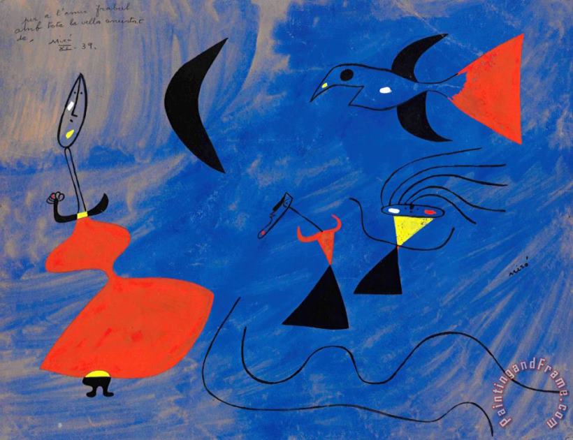 Joan Miro Sans Titre, 1939 Art Painting