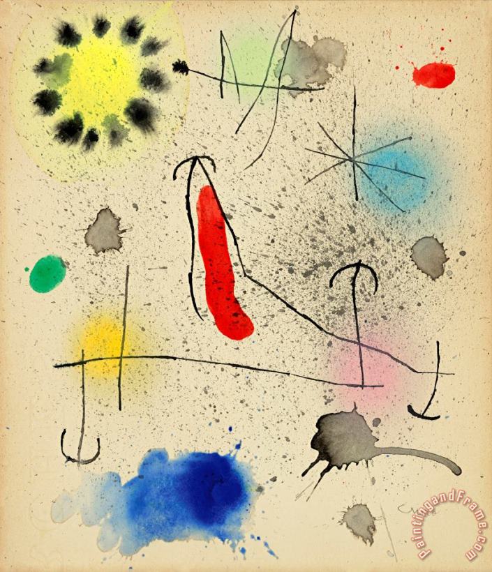 Sans Titre, 1964 painting - Joan Miro Sans Titre, 1964 Art Print