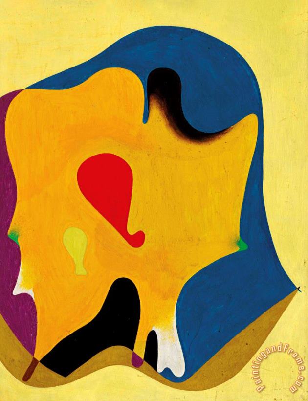 Joan Miro Tete D'homme, 1932 Art Painting
