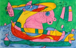 Joan Miro The Return Journey Iii, From Series for King Ubu, 1966