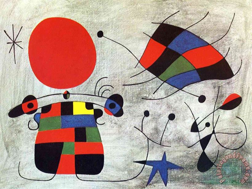 The Smile of The Flamboyant Wings painting - Joan Miro The Smile of The Flamboyant Wings Art Print
