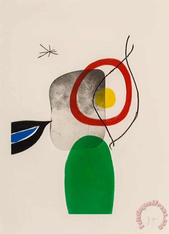 Joan Miro Tir a L'arc, 1972 Art Painting