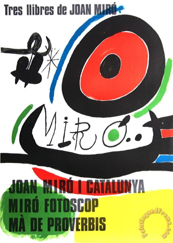 Tres Libres De Joan Miro Barcelona 1970 painting - Joan Miro Tres Libres De Joan Miro Barcelona 1970 Art Print