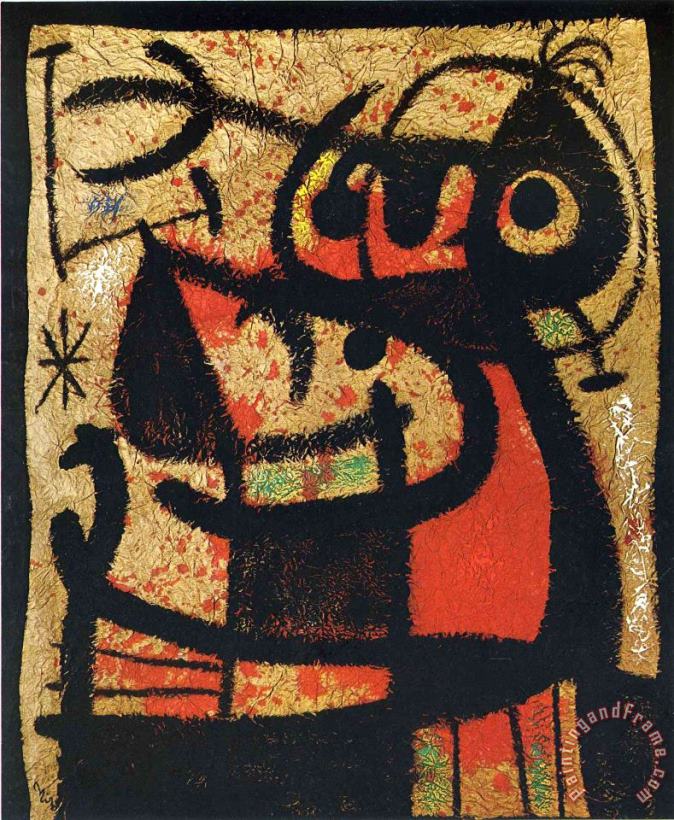Joan Miro Women And Birds Art Painting