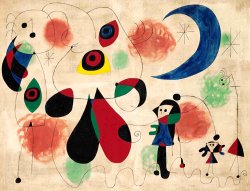 Joan Miro Women, Moon, Birds, 1950