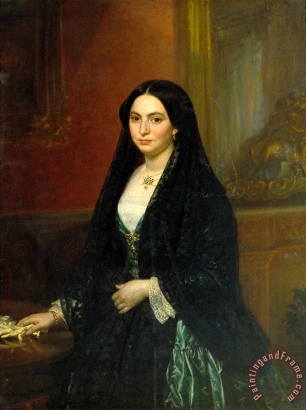 Portrait of Senyora Espalter painting - Joaquim Espalter Portrait of Senyora Espalter Art Print