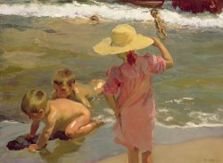 Joaquin Sorolla y Bastida Children on the seashore
