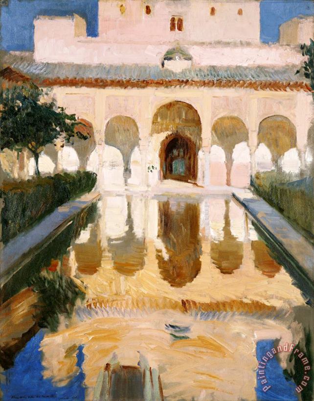 Joaquin Sorolla y Bastida Hall of The Ambassadors, Alhambra, Granada Art Painting