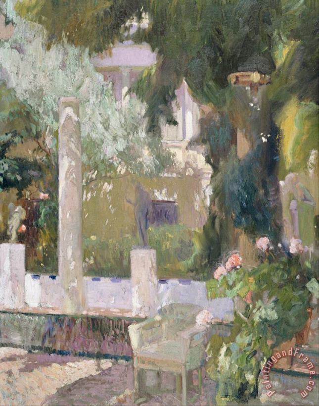 The Gardens at The Sorolla Family House painting - Joaquin Sorolla y Bastida The Gardens at The Sorolla Family House Art Print
