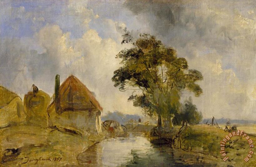Johan Barthold Jongkind Environs of Breda Art Painting