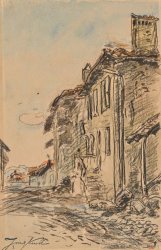 Johan Barthold Jongkind Rue a La Cote Saint Andre, Dauphine ( Recto ); Paysage Du Dauphine ( Verso ), 1882