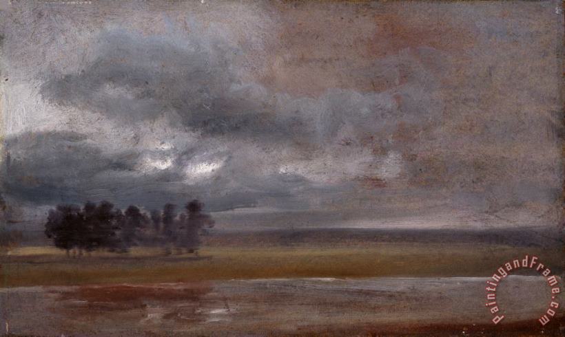 The Elbe in Rain painting - Johan Christian Dahl The Elbe in Rain Art Print