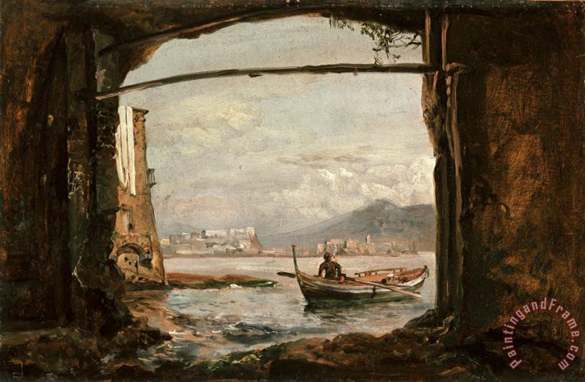 View From a Grotto Near Posillipo painting - Johan Christian Dahl View From a Grotto Near Posillipo Art Print
