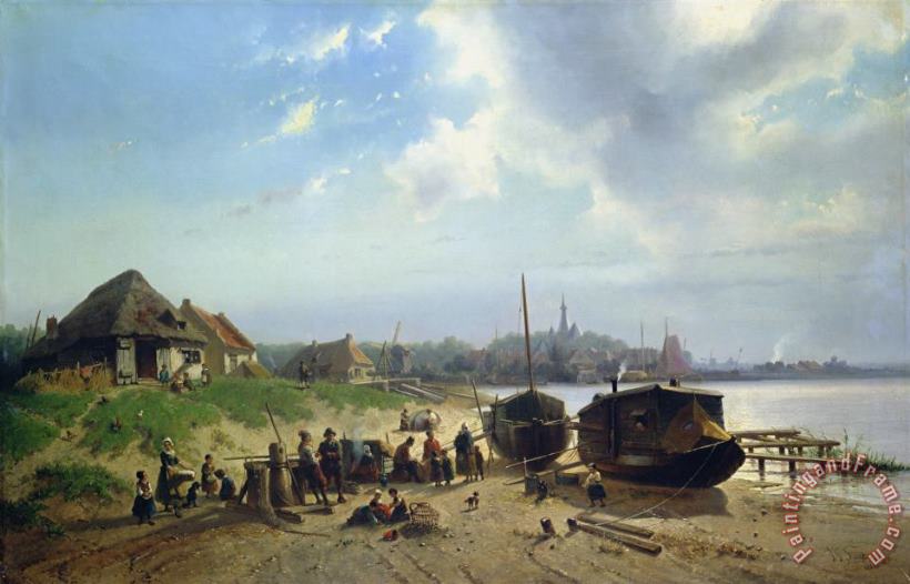 View of the Dutch Coast painting - Johan Gerard Smits View of the Dutch Coast Art Print