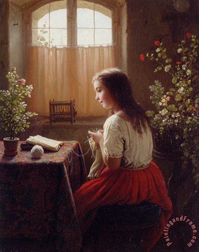 An Afternoons Amusements painting - Johann Georg Meyer Von Bremen An Afternoons Amusements Art Print