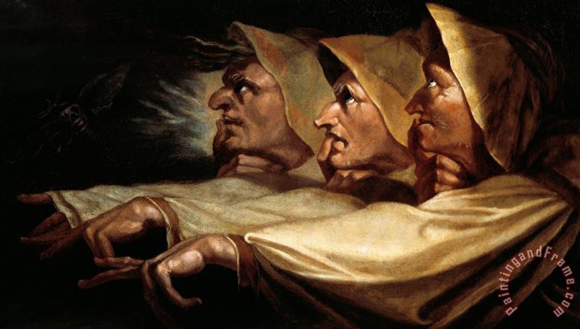 The Three Witches painting - Johann Heinrich Fussli The Three Witches Art Print