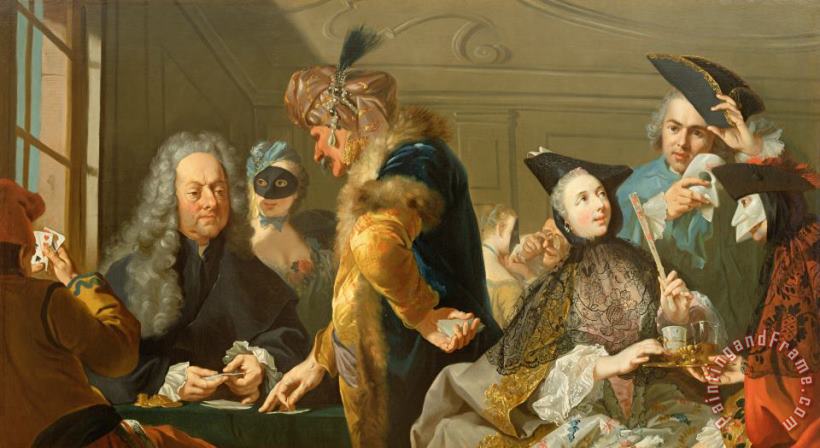 Johann Heinrich Tischbein Gamblers In The Foyer Art Painting