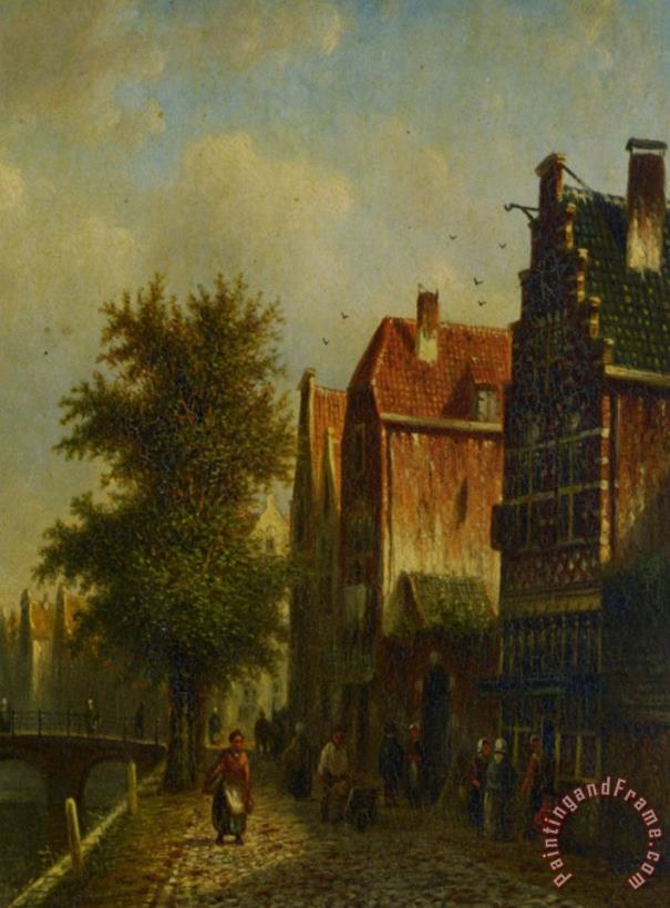 Johannes Franciscus Spohler Beside The Canal Art Print