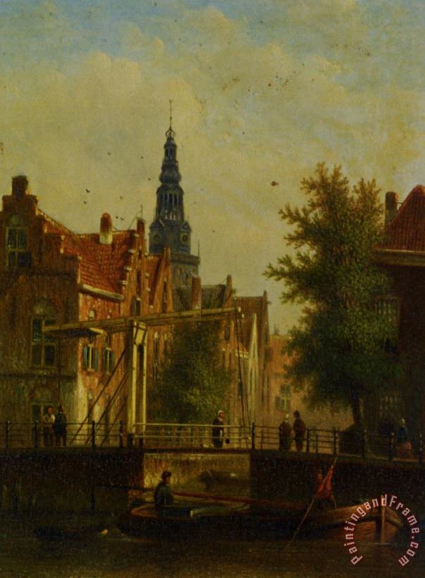 Bridge Over The Canal painting - Johannes Franciscus Spohler Bridge Over The Canal Art Print