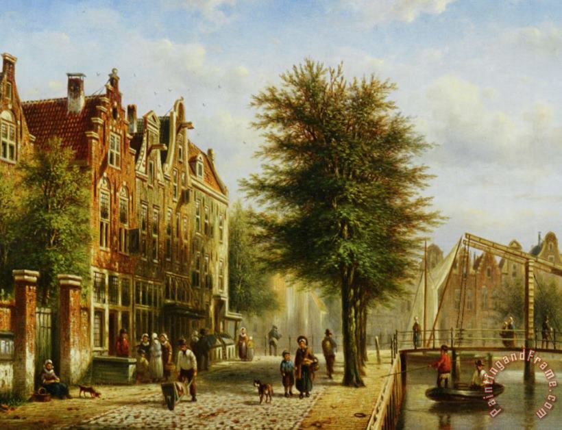 Johannes Franciscus Spohler By The Canal Art Painting