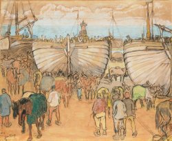 Johannes Theodorus Toorop Bommen Op Het Strand Te Katwijk ( Recto ); Twee Schelpenvissers ( Verso )