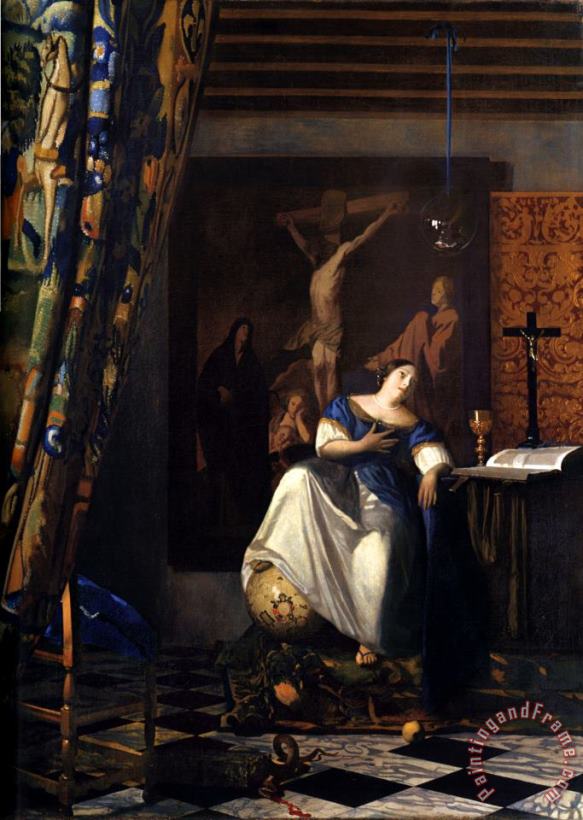 Allegory of The Faith painting - Johannes Vermeer Allegory of The Faith Art Print