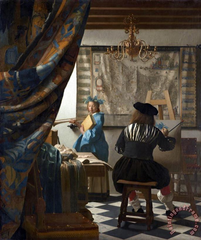 The Art of Painting painting - Johannes Vermeer The Art of Painting Art Print
