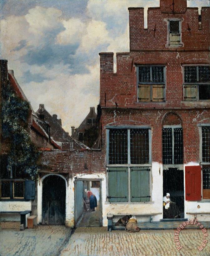 View of Houses in Delft, Known As 'the Little Street' painting - Johannes Vermeer View of Houses in Delft, Known As 'the Little Street' Art Print