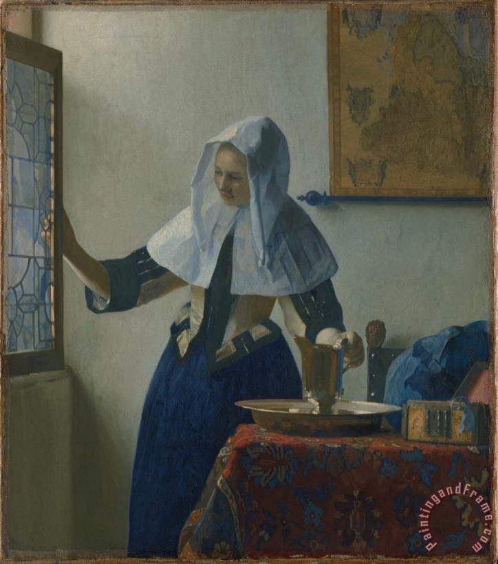 Johannes Vermeer Young Woman with a Water Jug Art Print