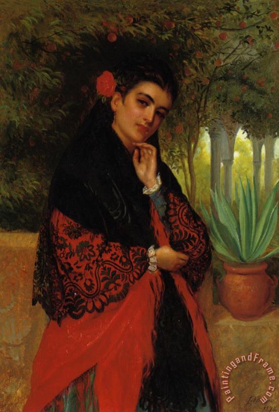 John-Bagnold Burgess Spanish Beauty Art Painting