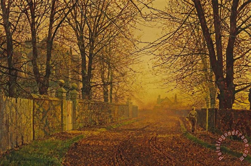 John Atkinson Grimshaw A Golden Shower Art Print