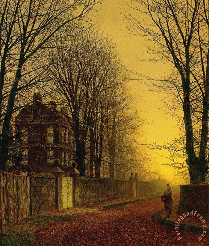 Autumn Gold painting - John Atkinson Grimshaw Autumn Gold Art Print