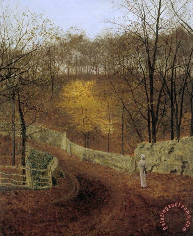 John Atkinson Grimshaw Autumn Herbst 1878 Art Painting