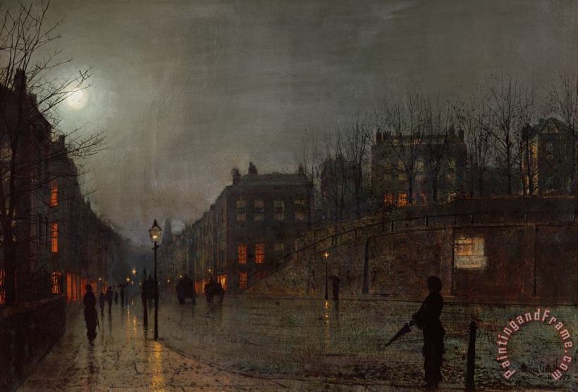 Going Home at Dusk painting - John Atkinson Grimshaw Going Home at Dusk Art Print