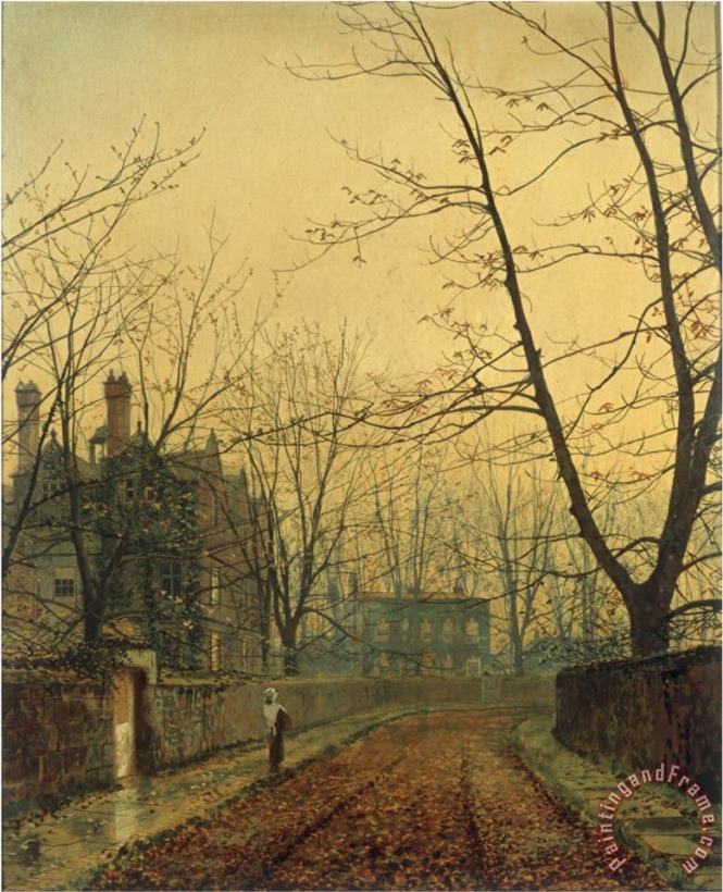 John Atkinson Grimshaw Hampstead Autumn Gold 1880 Art Painting