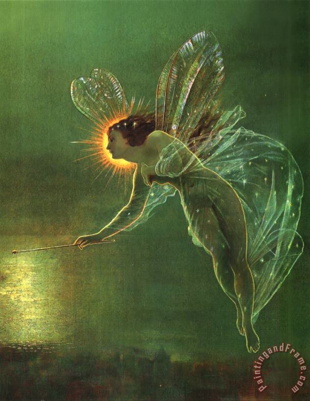 Sea Turtle Mermaid on the Beach  print from Original Painting By Grimshaw 