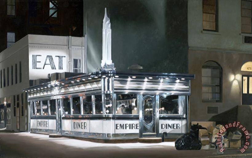 Empire Diner painting - John Baeder Empire Diner Art Print