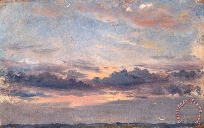 John Constable A Cloud Study, Sunset Art Painting
