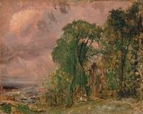 A View at Hampstead with Stormy Weather Prints - A View at Hampstead with Stormy Weather by John Constable