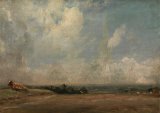 A View at Hampstead with Stormy Weather Prints - A View From Hampstead Heath by John Constable