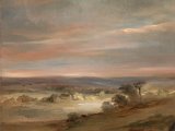 A View at Hampstead with Stormy Weather Prints - A View on Hampstead Heath, Early Morning by John Constable